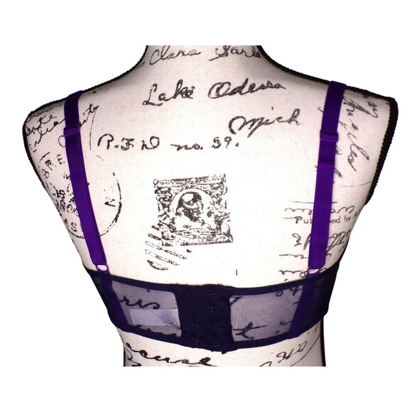 🆕SIMONE PERELE Adele Demi Lace Underwire Non-Padded Bra Midnight 32E #1C7330 - Picture 9 of 10